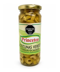 ACEITUNAS VERDES RODAJAS  PRINCETON FRASCO 330GR